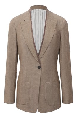 Жакет из шерсти и льна Brunello Cucinelli mf5092002