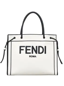 Fendi Pre-Owned: Белая сумка-шоппер