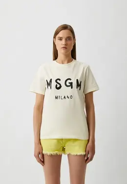 MSGM: Бежевая футболка