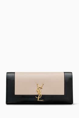 SAINT LAURENT: Блестящий клатч Kate