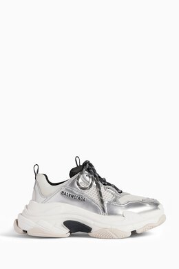 Balenciaga: Чёрные кроссовки Triple S