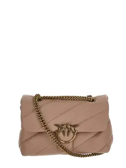 Pinko: Розовая сумка Love Bag Puff