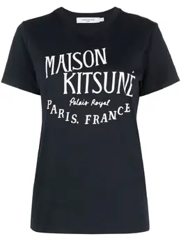 Maison Kitsuné: Футболка с принтом