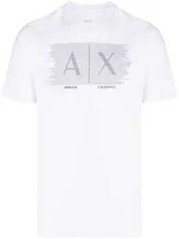 Armani Exchange: Футболка с принтом