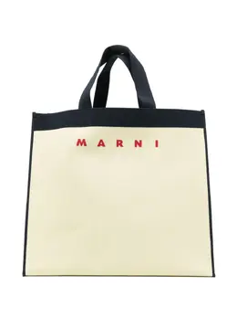 Marni: Светлая сумка-шоппер 