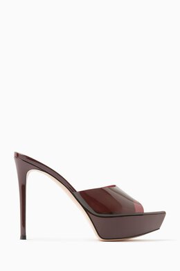 Gianvito Rossi: Красные сабо Plexi