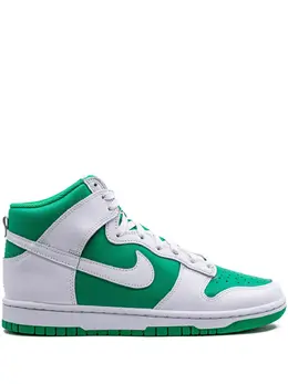Nike: Зелёные кроссовки  Dunk High