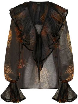 ETRO: Коричневая блуза 
