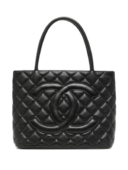 CHANEL Pre-Owned: Чёрная сумка-шоппер