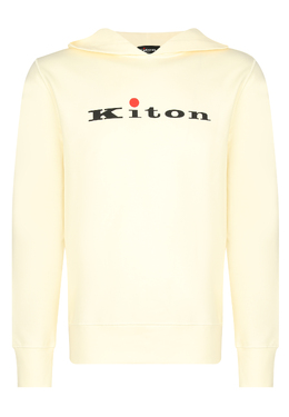 KITON: Белая толстовка 