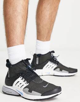 Nike: Синие кроссовки Air Presto Mid Utility