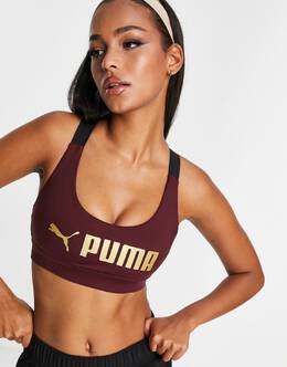 Puma First Mile X High Impact Sports Bra Womens Grey Casual 52321084