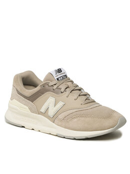 New Balance: Бежевые кроссовки 