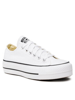 Converse: Белые кеды  CTAS LIFT OX