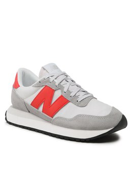 New Balance: Серые кроссовки 