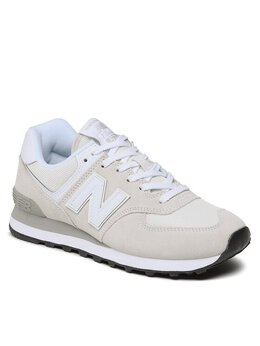 New Balance: Серые кроссовки 