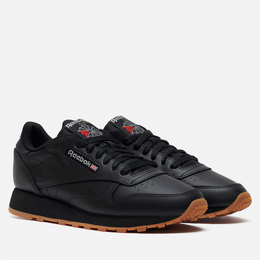 Кроссовки Reebok Classic Leather чёрный, размер 39 EU gy0954