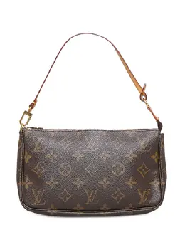 Louis Vuitton: Коричневый клатч Pochette Accessoires