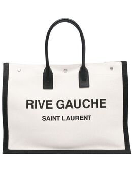 Saint Laurent: Чёрная сумка-шоппер  Rive Gauche