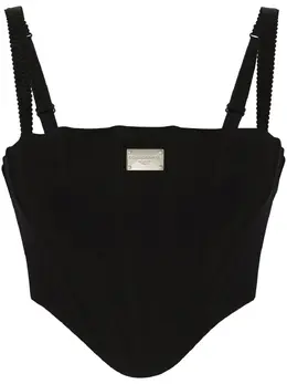 Dolce & Gabbana: Чёрный топ 