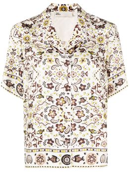 Tory Burch: Шёлковая рубашка 