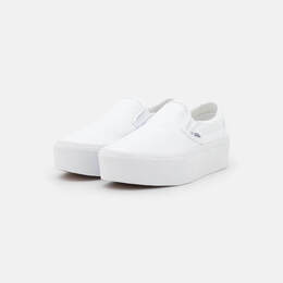 Vans: Белые кеды  Classic Slip On