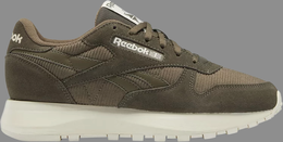 Reebok: Зелёные кроссовки Classic Leather