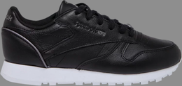 Reebok: Чёрные кроссовки Classic Leather