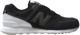 New Balance: Тёмные кроссовки  574