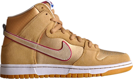 Nike: Золотые кроссовки  Dunk High Premium SB