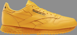 Reebok: Жёлтые кроссовки  Classic Leather