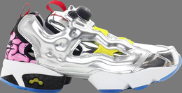 Reebok: Серебристые кроссовки  InstaPump Fury OG