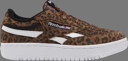 Reebok: Коричневые кроссовки  Club C Double