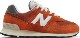 New Balance: Оранжевые кроссовки  574