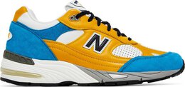 New Balance: Голубые кроссовки  991