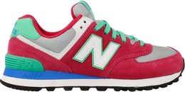 New Balance: Красные кроссовки  574