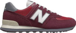 New Balance: Бордовые кроссовки 