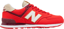 New Balance: Красные кроссовки  574