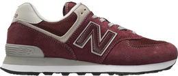 New Balance: Бордовые кроссовки  574