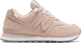 New Balance: Розовые кроссовки  574