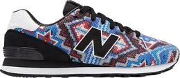 New Balance: Синие кроссовки  574