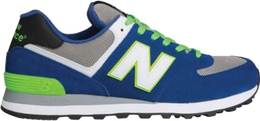 New Balance: Голубые кроссовки  574