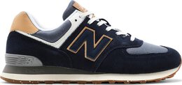 New Balance: Синие кроссовки  574