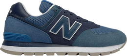 New Balance: Голубые кроссовки  574