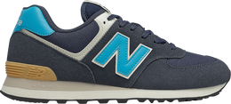 New Balance: Тёмные кроссовки  574