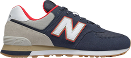 New Balance: Синие кроссовки  574