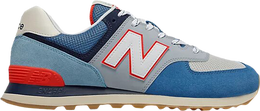 New Balance: Голубые кроссовки  574