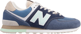 New Balance: Голубые кроссовки  574