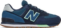 New Balance: Синие кроссовки  574