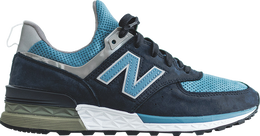 New Balance: Синие кроссовки  574